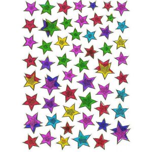 Stickers multifarvede stjerner