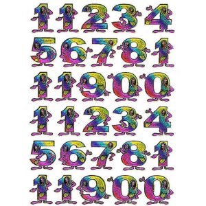 Stickers multifarvede tal