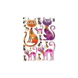 Stickers kat med sløjfe