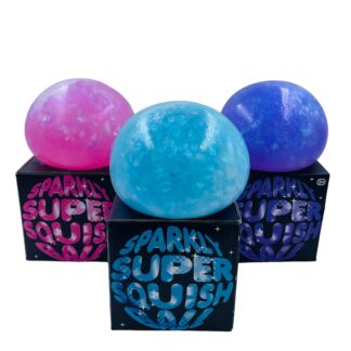 Kæmpe Glimmer Stressbold Sparkly Super Squish Ball Fidget Toy Klemmebold Legetøj Tilbud