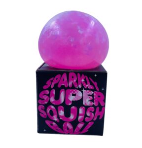 Lyserød Sparkly Super Squish Ball Fidget Toy Legetøj Tilbud