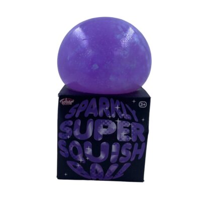 Kæmpe Stressbold med Glimmer Sparkly Super Squish Ball Fidget Toy Klemmebold Legetøj Tilbud