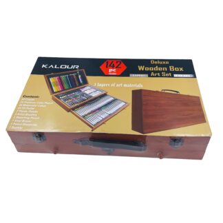 Kunstkuffert med Tegne og male Ting Woden Box Art Set 142 dele Krea Tilbud