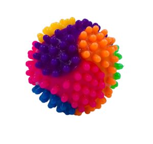 Regnbuebold Spikey Blinkende Gummibold Fidget Toy Legetøj Tilbud