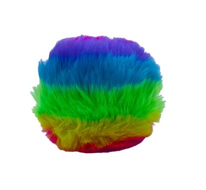 Squishy med Pels Stressbold Pom Pom Regnbuefarvet Fidget Toy Legetøj Tilbud