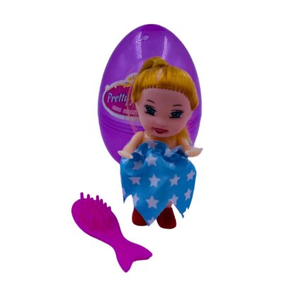Dukke Mini med Børste i et æg Lilla Legetøj Små Gaver Tilbud